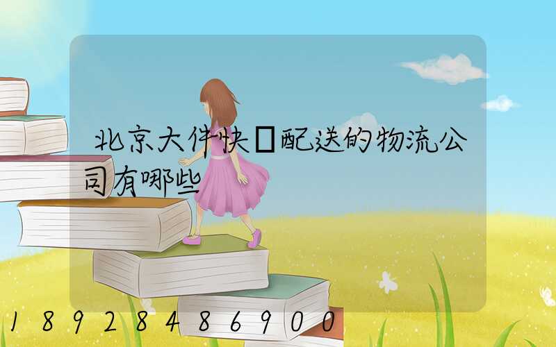 北京大件快遞配送的物流公司有哪些