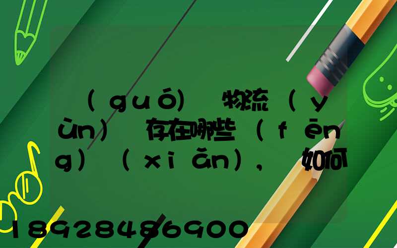 國(guó)際物流運(yùn)輸存在哪些風(fēng)險(xiǎn),該如何規(guī)避