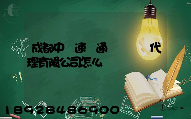 成都中歐速運通國際貨運代理有限公司怎么樣