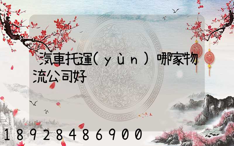 汽車托運(yùn)哪家物流公司好