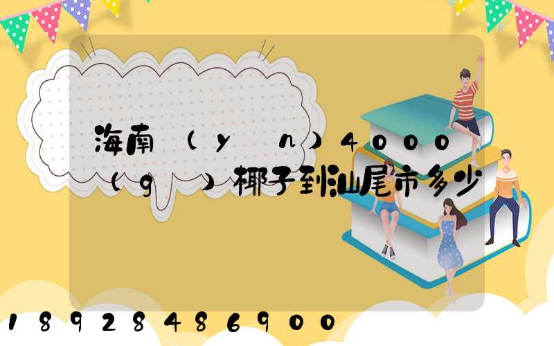 海南運(yùn)4000個(gè)椰子到汕尾市多少錢