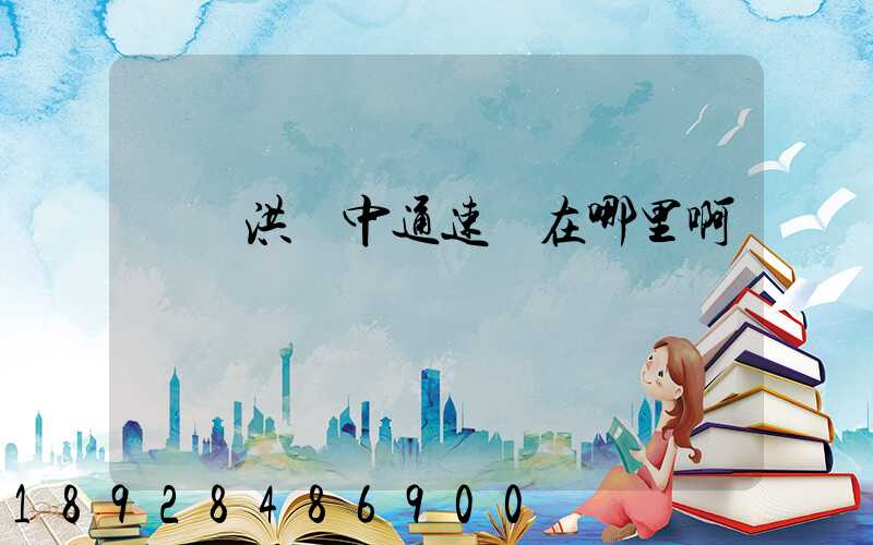 請問洪澤中通速遞在哪里啊