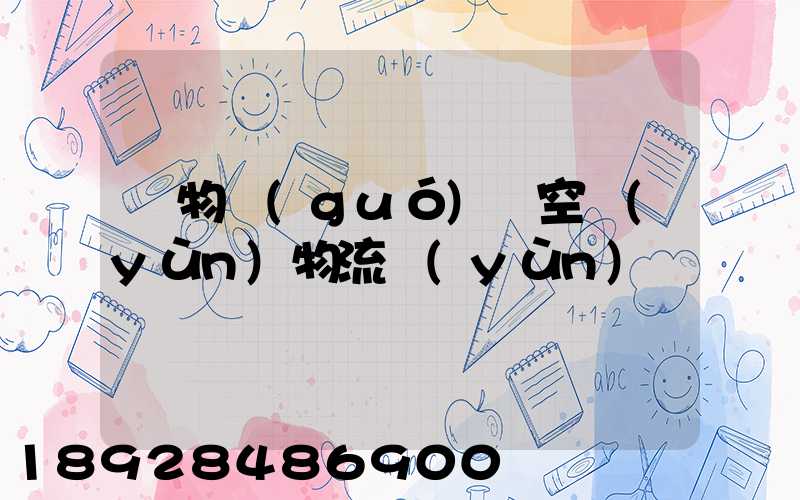 貨物國(guó)際空運(yùn)物流運(yùn)輸