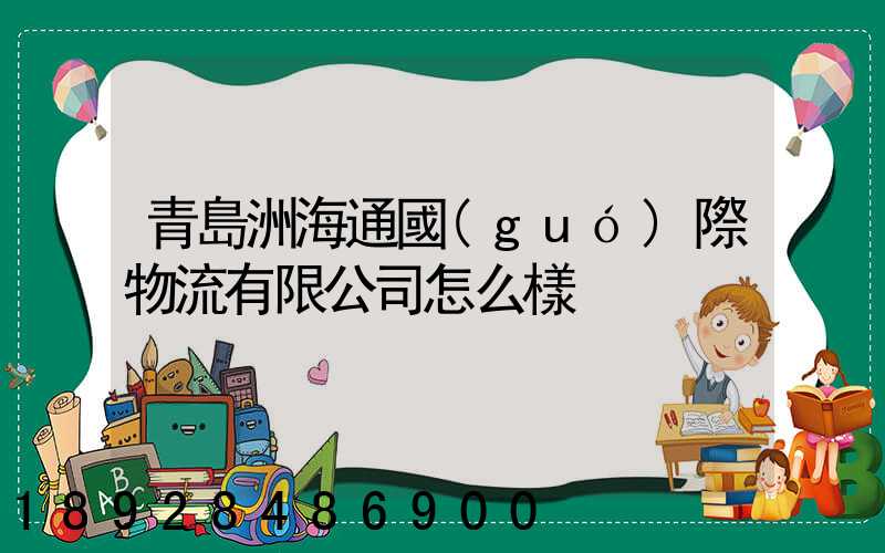 青島洲海通國(guó)際物流有限公司怎么樣
